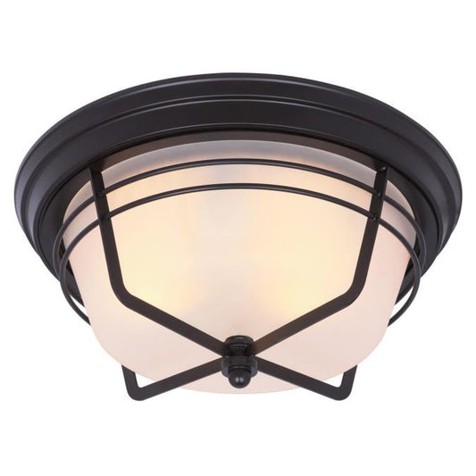 Westinghouse 6230391 Close-to-ceiling Fixture 2Lt Flush Wthd Brnz