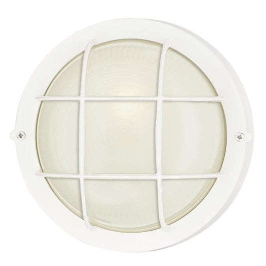 Westinghouse 6783691 Wall Pack Fixture 1Lt Wall 8"D WH w/WH Gls Lens