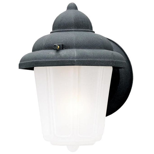 Westinghouse 6688191 Wall Pack Fixture 1LT TXT BLK CST ALUM FRST GL