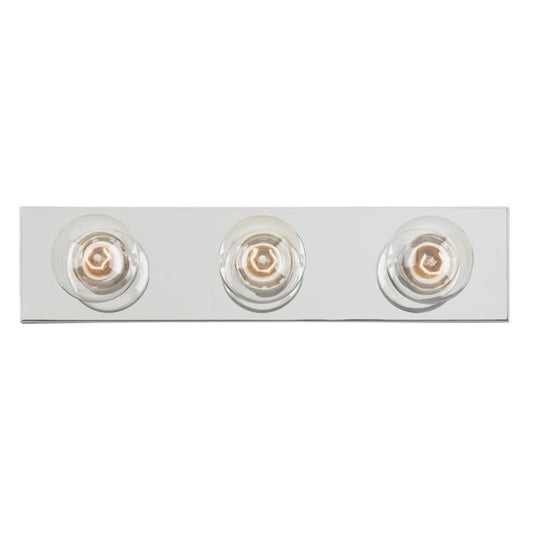 Westinghouse 6640691 Sconce Fixture WEST 3LT VAN FX W/CHR MTL
