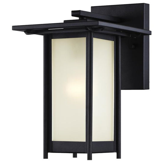 Westinghouse 6203891 Wall Pack Fixture 1Lt Wall Text Blk w/Frstd Gls