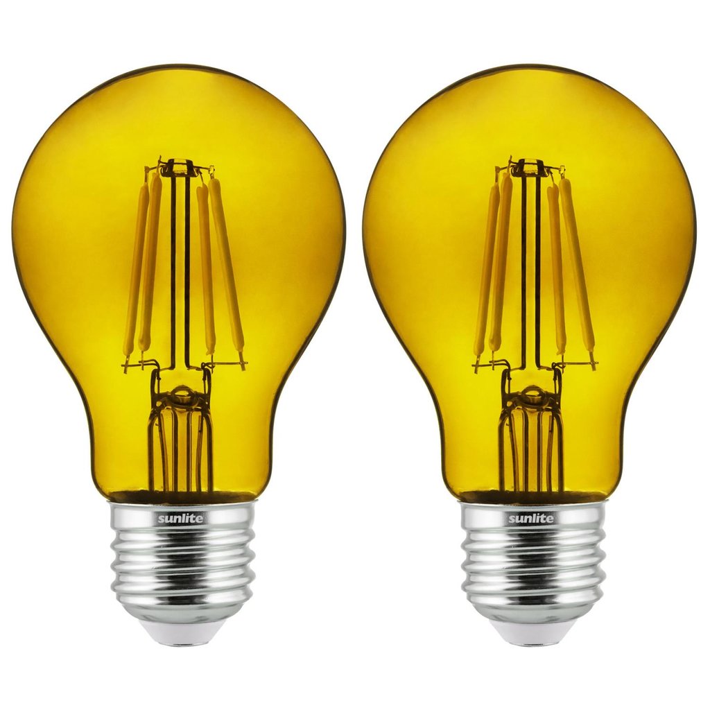 Sunlite 81084-SU 4.5W A19 Bug Yellow LED Light Bulb