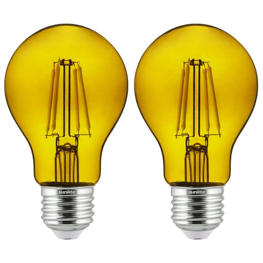 Sunlite 81084-SU 4.5W A19 Bug Yellow LED Light Bulb