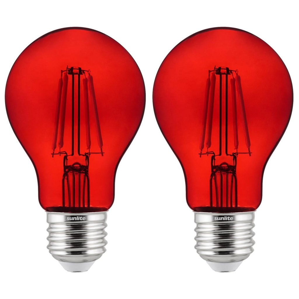 Sunlite 81082-SU 4.5W A19 Red LED Light Bulb