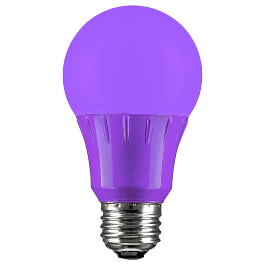 Sunlite 80132-SU 3W A19 Purple LED Light Bulb