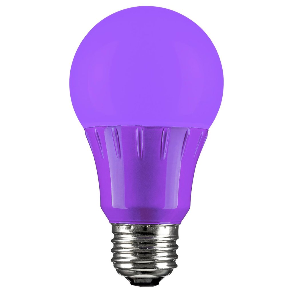 Sunlite 80132-SU 3W A19 Purple LED Light Bulb