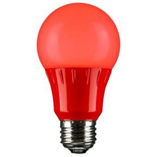 Sunlite 80148-SU 3W A19 Red LED Light Bulb