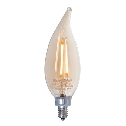 Bulbrite 861407 (776903) 2.5W CA10 Amber LED Light Bulb