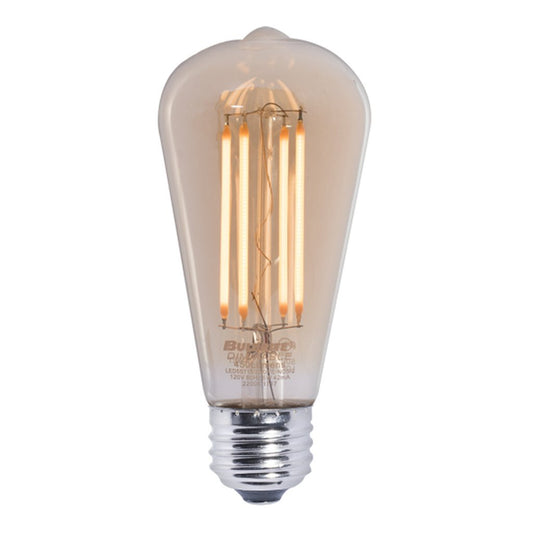 2 pack - Bulbrite 861410 (776909) 7W ST18 Amber LED Light Bulb