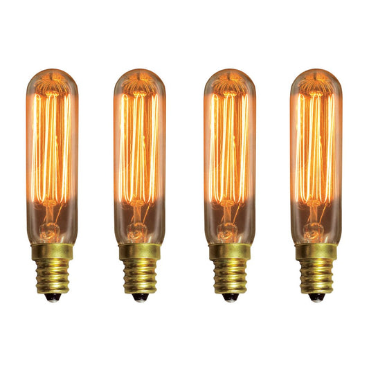 4 pack - Bulbrite 861372 (132506) 25W T6 Amber Incandescent Light Bulb