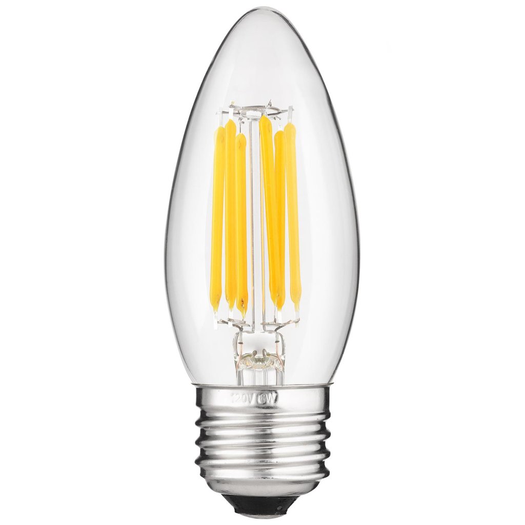 Sunlite 80658-SU 5W B11 Warm White LED Light Bulb