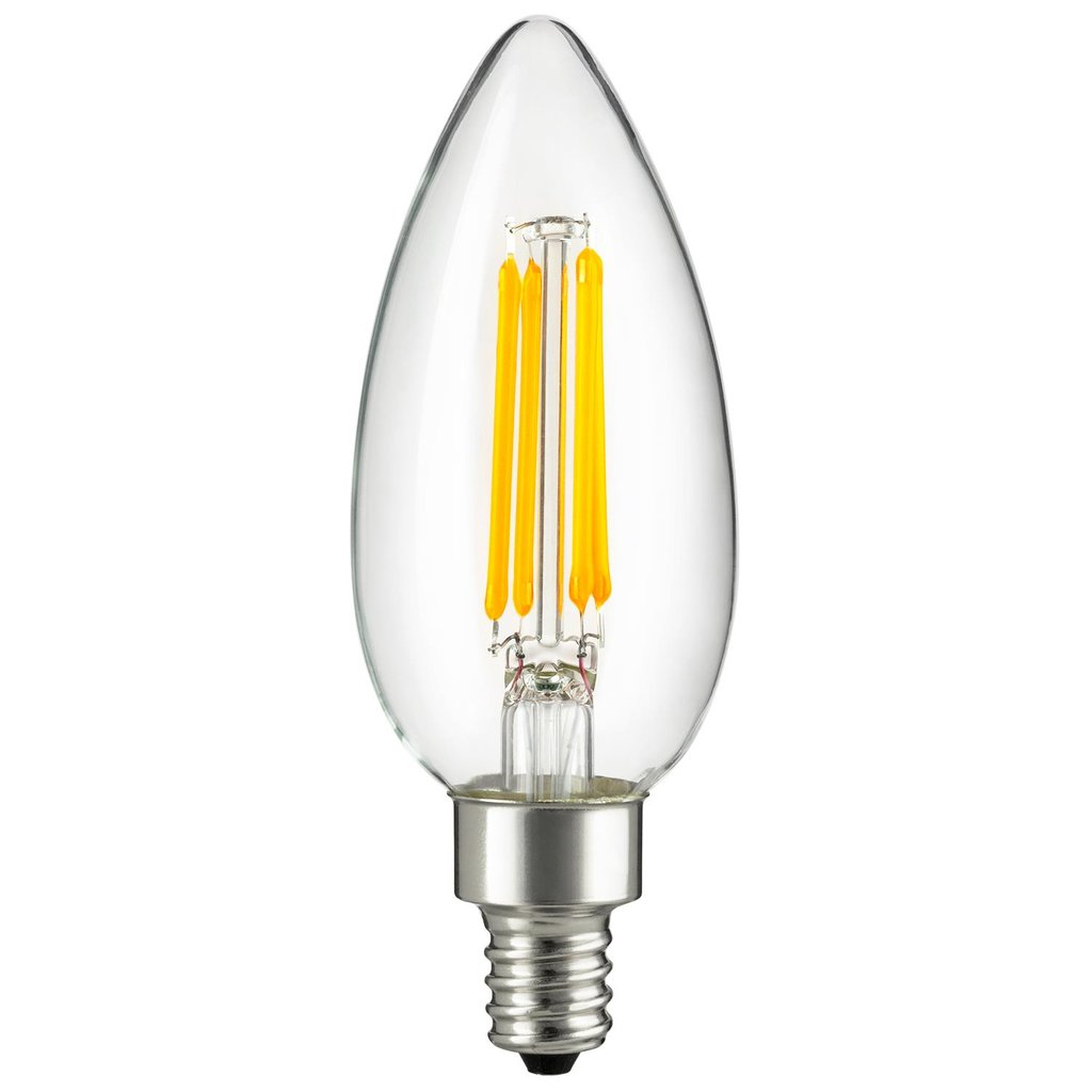 Sunlite 80663-SU 4W B11 Warm White LED Light Bulb