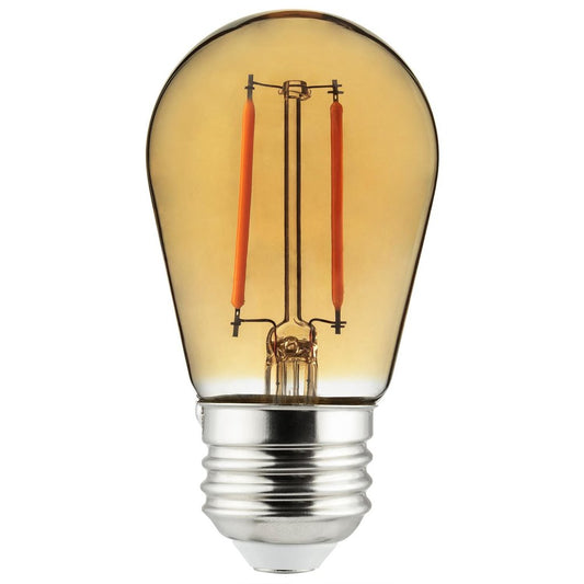 6 pack - Sunlite 81093-SU 2W S14 Amber LED Light Bulb