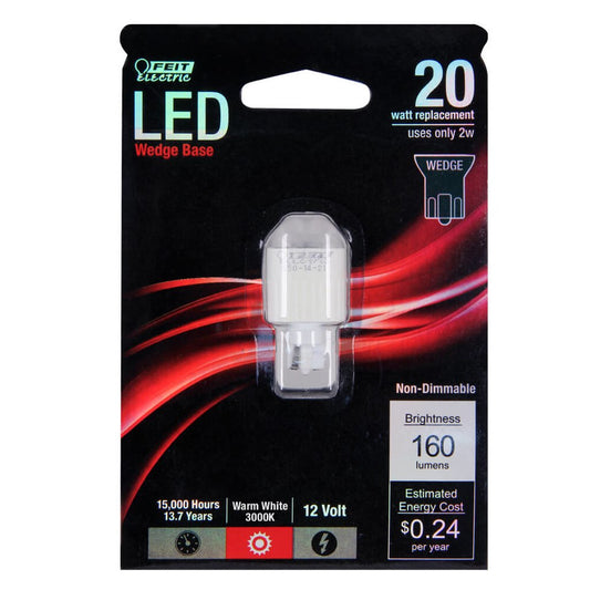 Feit Electric LVW18/LED 2W White LED Light Bulb