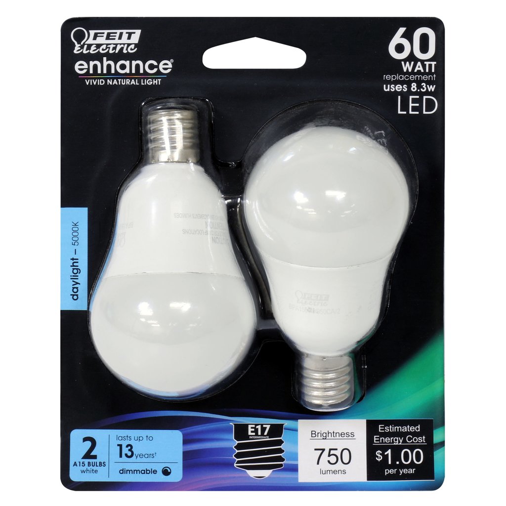 Feit Electric BPA1560N/950CA/2 8.3W A15 Daylight LED Light Bulb