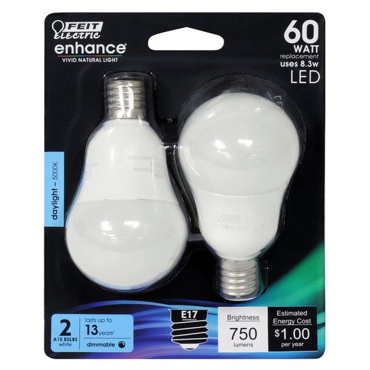 Feit Electric BPA1560N/950CA/2 8.3W A15 Daylight LED Light Bulb