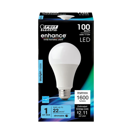 Feit Electric OM100DM/950CA 17.5W A21 Daylight LED Light Bulb