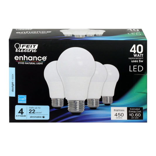 Feit Electric OM40DM/950CA/4 5W A19 Daylight LED Light Bulb