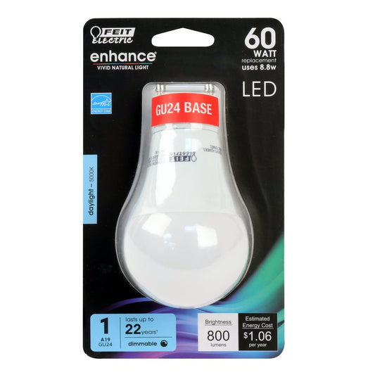 Feit Electric BPOM60DM/950CA/GU24 8.8W A19 Daylight LED Light Bulb