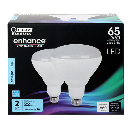 Feit Electric BR40DM/950CA/2 9.4W BR40 Daylight LED Light Bulb