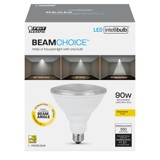 Feit Electric PAR38/ADJ/930CA 12.5W PAR38 Bright White LED Light Bulb