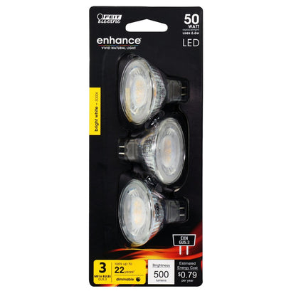 Feit Electric BPEXN/930CA/3 6.6W MR16 Bright White LED Light Bulb