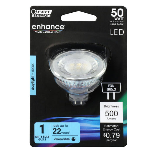 12 pack - Feit Electric BPEXN/950CA 6.6W MR16 Daylight LED Light Bulb