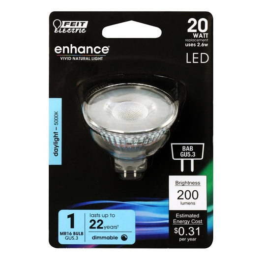 Feit Electric BPBAB/950CA 2.6W MR16 Daylight LED Light Bulb