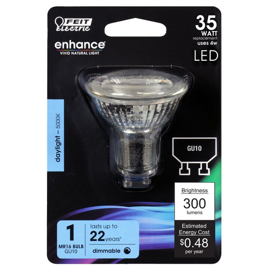 Feit Electric BPMR16/GU10/950CA 4W MR16 Daylight LED Light Bulb