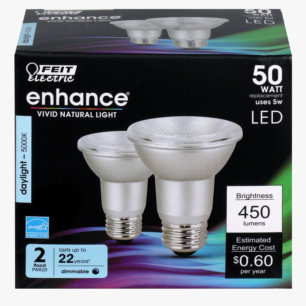 Feit Electric PAR20DM/950CA/2 5W PAR20 Daylight LED Light Bulb
