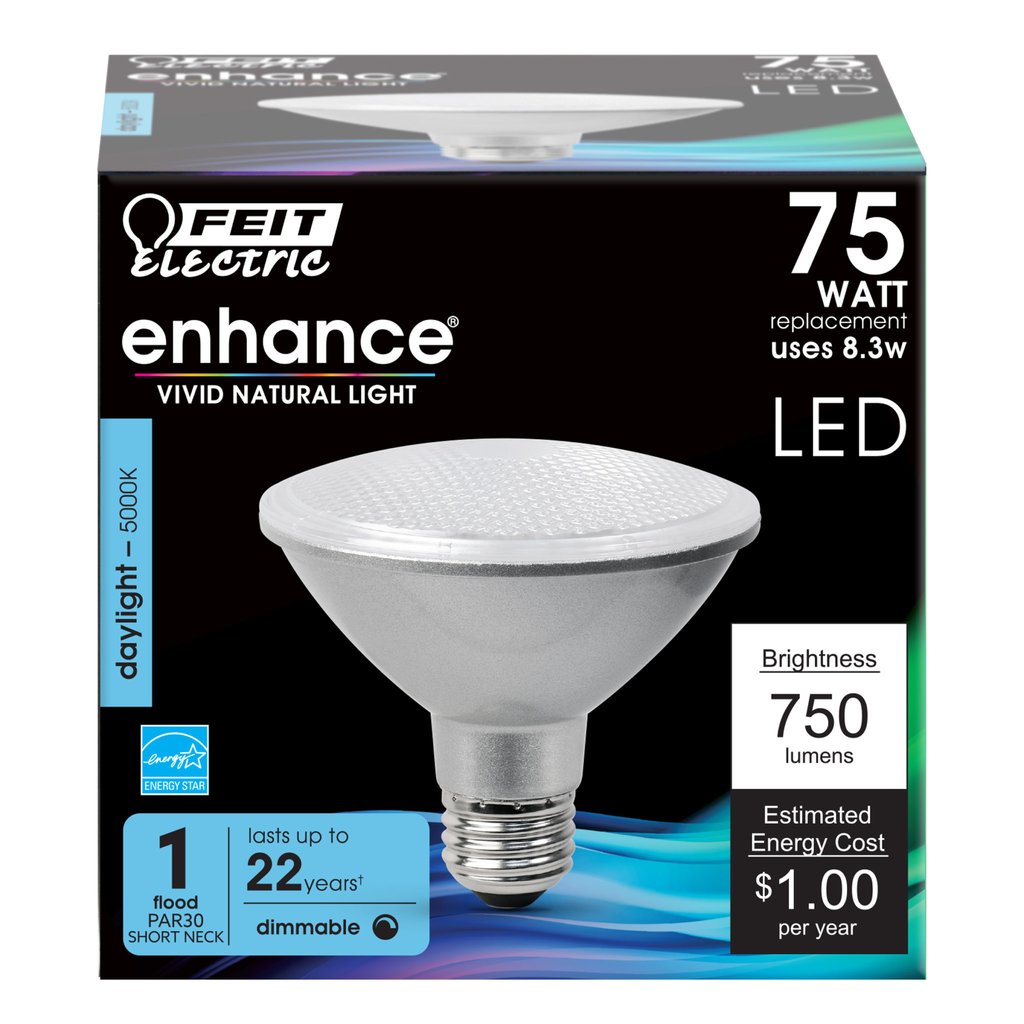 Feit Electric PAR30SDM/950CA 8.3W PAR30 Short Daylight LED Light Bulb