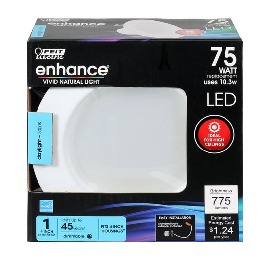 6 pack - Feit Electric LEDR4HO/950CA 10.3W 4" Round LED Downlight