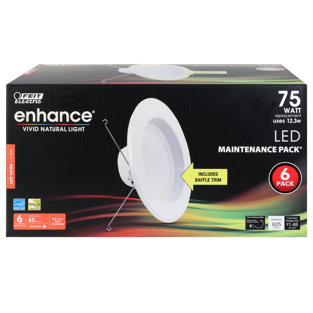 Feit Electric LEDR56B/927CA/MP/6 12.3W 5/6" Round LED Downlight