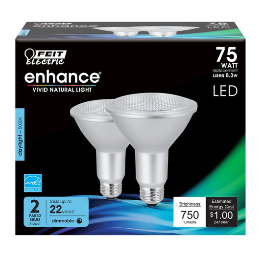 Feit Electric PAR30LDM/950CA/2 8.3W PAR30 Long Daylight LED Light Bulb