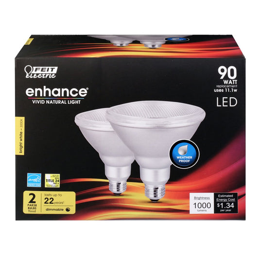 Feit Electric PAR38DM/930CA/2 11.1W PAR38 Bright White LED Light Bulb