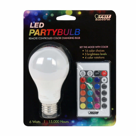 Feit Electric A19/HP/PARTY/LEDG2 6W A19 LED Light Bulb