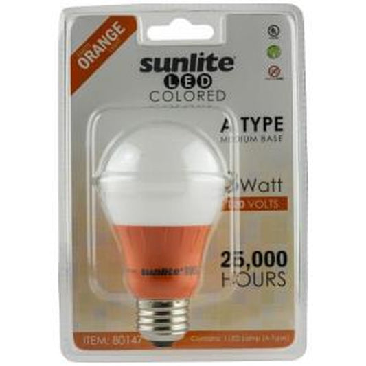 Sunlite 80147-SU 3W A19 Orange LED Light Bulb