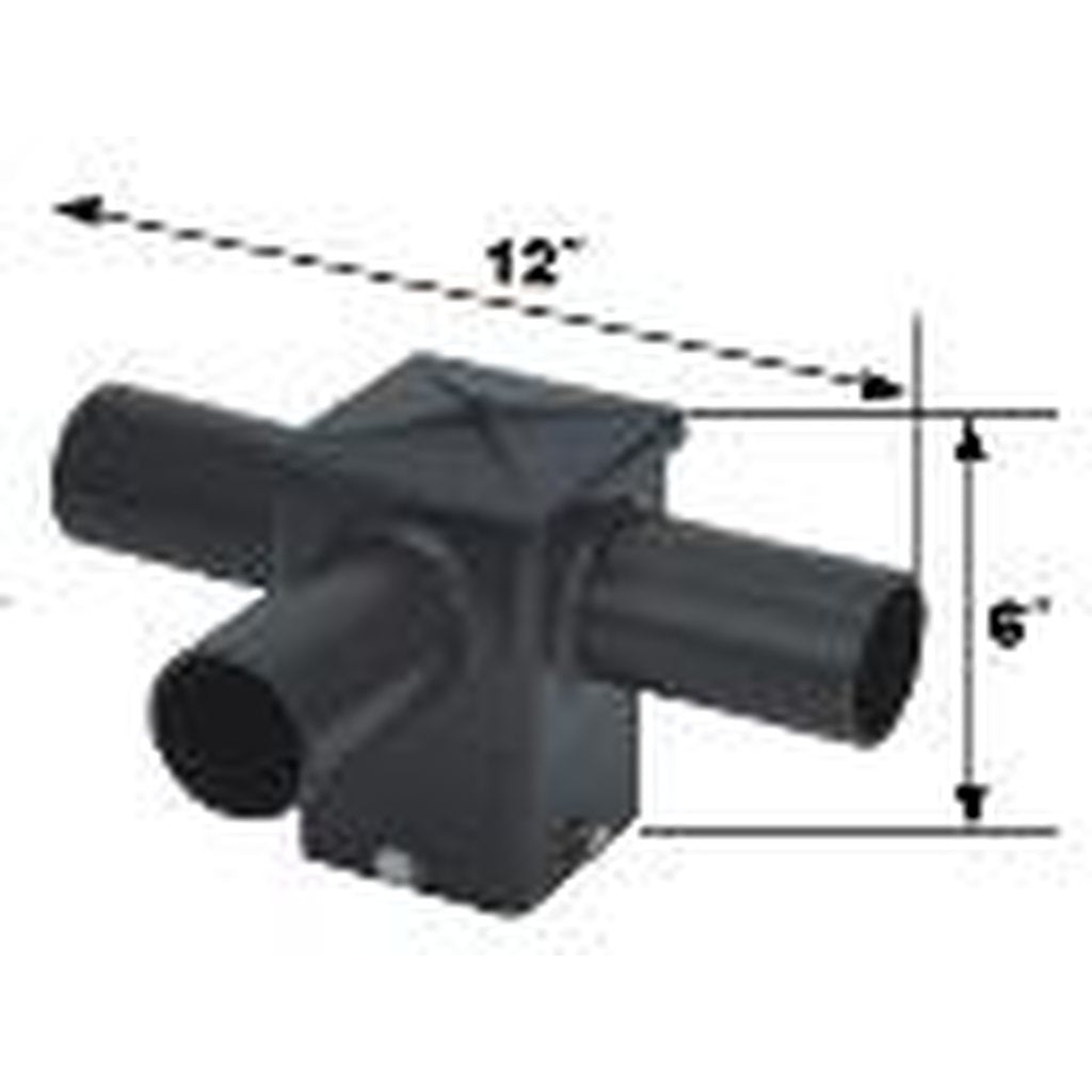 MaxLite 72085 4" SQUARE HORIZONTAL TENON 3@90 DEGREES BRONZE OD-POLE