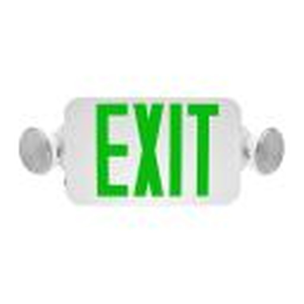 MaxLite 103371 Fixture EXIT & EMERGENCY COMBO; THERMOPLASTIC; GREEN