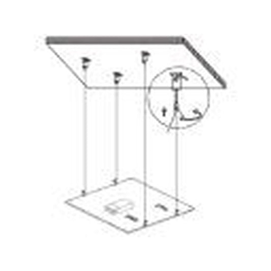 MaxLite 102258 Fixture CABLE HANGING KIT FOR 2X2 EDGE LIT FLAT PANEL