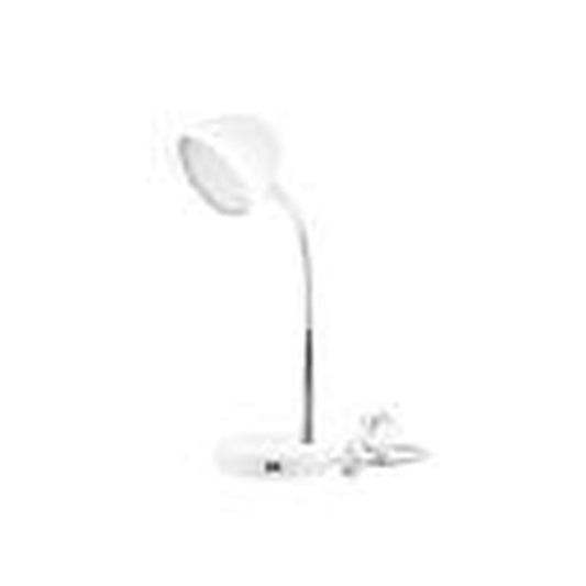 MaxLite 1409668 Fixture DESK LAMP LED 4W USB PORT 3000K WHITE FINISH