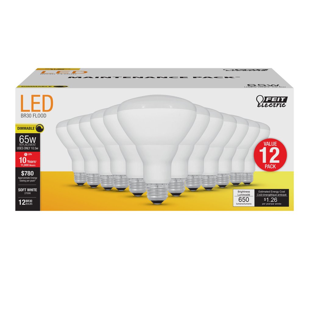 Feit Electric BR30DM/10KLED/MP/12 10.5W BR30 LED Light Bulb