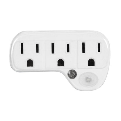 Feit Electric NL3/LED LED Fixture Sensor Night Light w/ 3 Plug Outlet