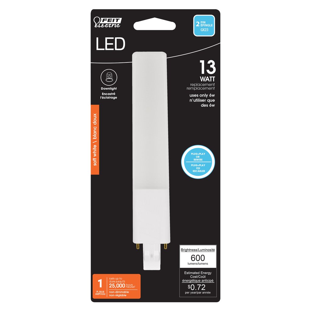Feit Electric BPPL13/H/827/LED 6W LED Light Bulb