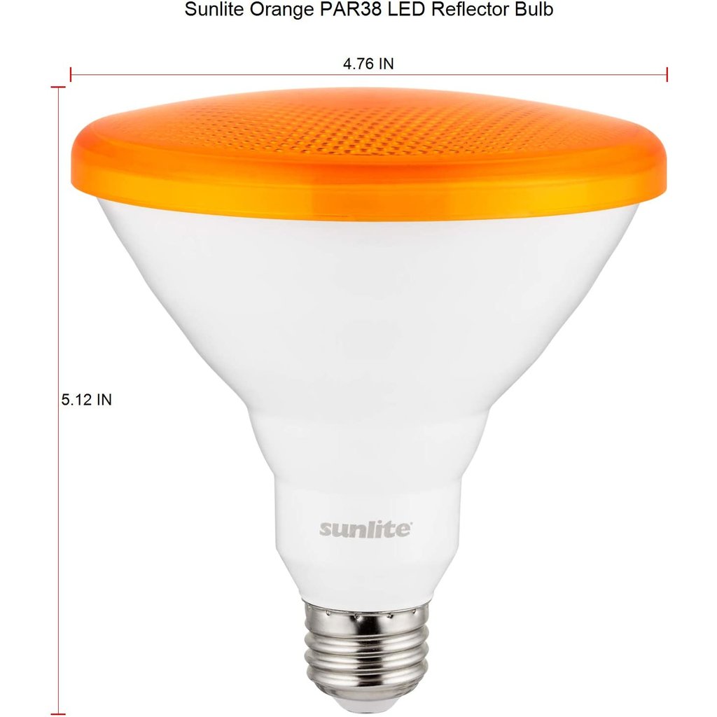Sunlite 80555-SU 12W PAR38 Orange LED Light Bulb