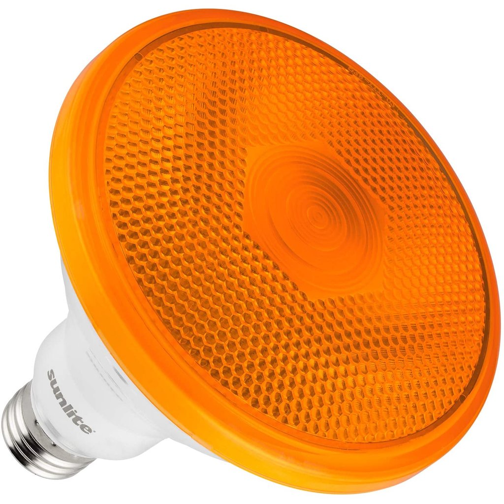 Sunlite 80555-SU 12W PAR38 Orange LED Light Bulb
