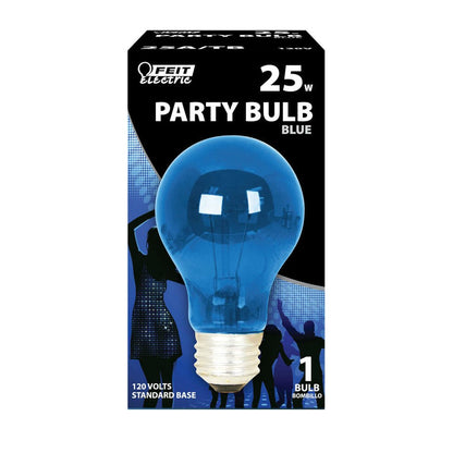 Feit Electric 25A/TB/RP 25W A19 Blue Incandescent Light Bulb