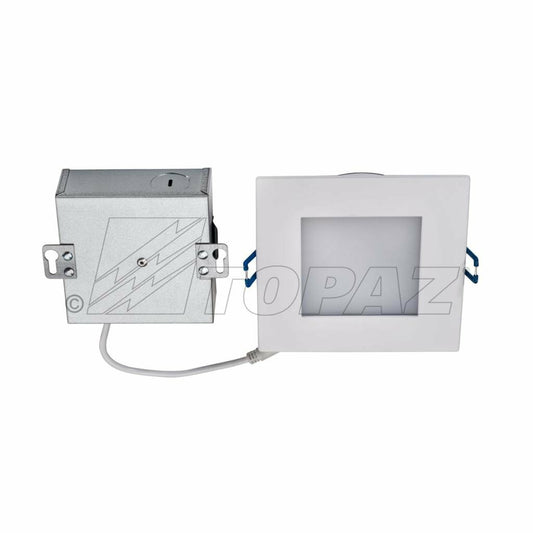 Topaz 71130 9W 4" Square LED Downlight Dimmable Fixture Slimfit CCT