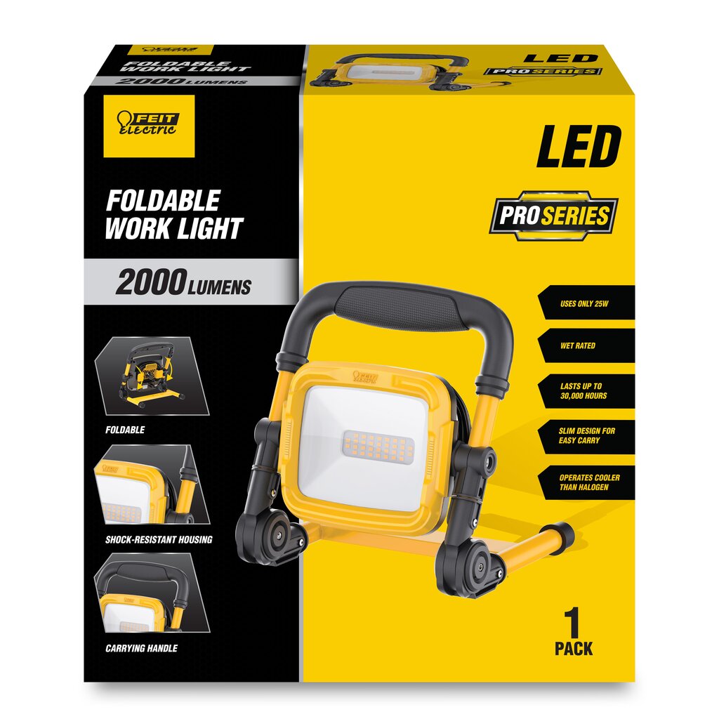 Feit Electric WORK2000XLPLUGFOLD 25W LED Fixture 2000 Lumens ProSeries