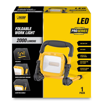 Feit Electric WORK2000XLPLUGFOLD 25W LED Fixture 2000 Lumens ProSeries